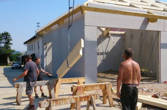 Abbruch u. Neubau Wirtschaftstrakt u. Wohntrakt- Hentschläger Holzbau - Baufirma in Perg