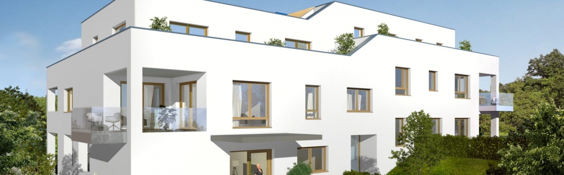 Südwestansicht - Eigentumswohnungen in Leonding - Hentschläger Immobilien - Wohnen in Leonding - Zentrum  Eigentumswohnungen in Leonding - Hentschläger Immobilien - Wohnen in Leonding - Zentrum