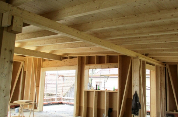 Holzriegelbau inkl. Sichtdachstuhl - Hentschläger Holzbau - Zimmerei