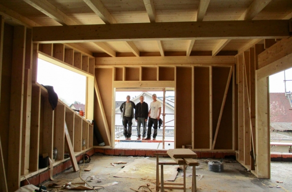Holzriegelbau inkl. Sichtdachstuhl - Hentschläger Holzbau - Zimmerei