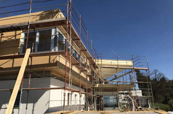 Massivholzbau-Aufstockung in Walding - Hentschläger Holzbau - Zimmerei 