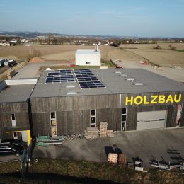 Drohnenaufnahme von oben - Betriebsliegenschaft in Mauthausen zu verkaufen - Hentschläger Bau GmbH