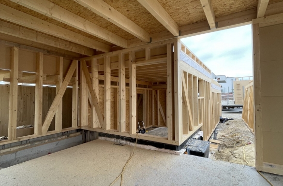 Holzriegelbau Einfamilienhaus - Hentschläger Bau GmbH - Hentschläger Zimmerei