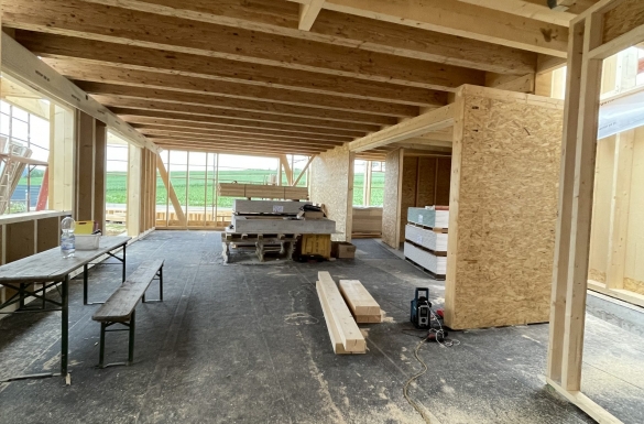 Holzriegelbau Einfamilienhaus - Hentschläger Bau GmbH - Hentschläger Zimmerei