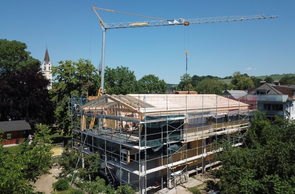 Holzriegelbau St. Georgen - Fa. Hentschläger Holzbau - Zimmerei Hentschläger - Riegelbau - Holzbau - Zimmerer - Langenstein Zimmerei