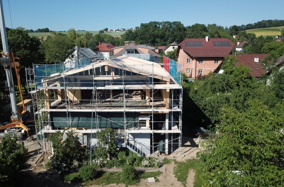 Holzriegelbau St. Georgen - Fa. Hentschläger Holzbau - Zimmerei Hentschläger - Riegelbau - Holzbau - Zimmerer - Langenstein Zimmerei