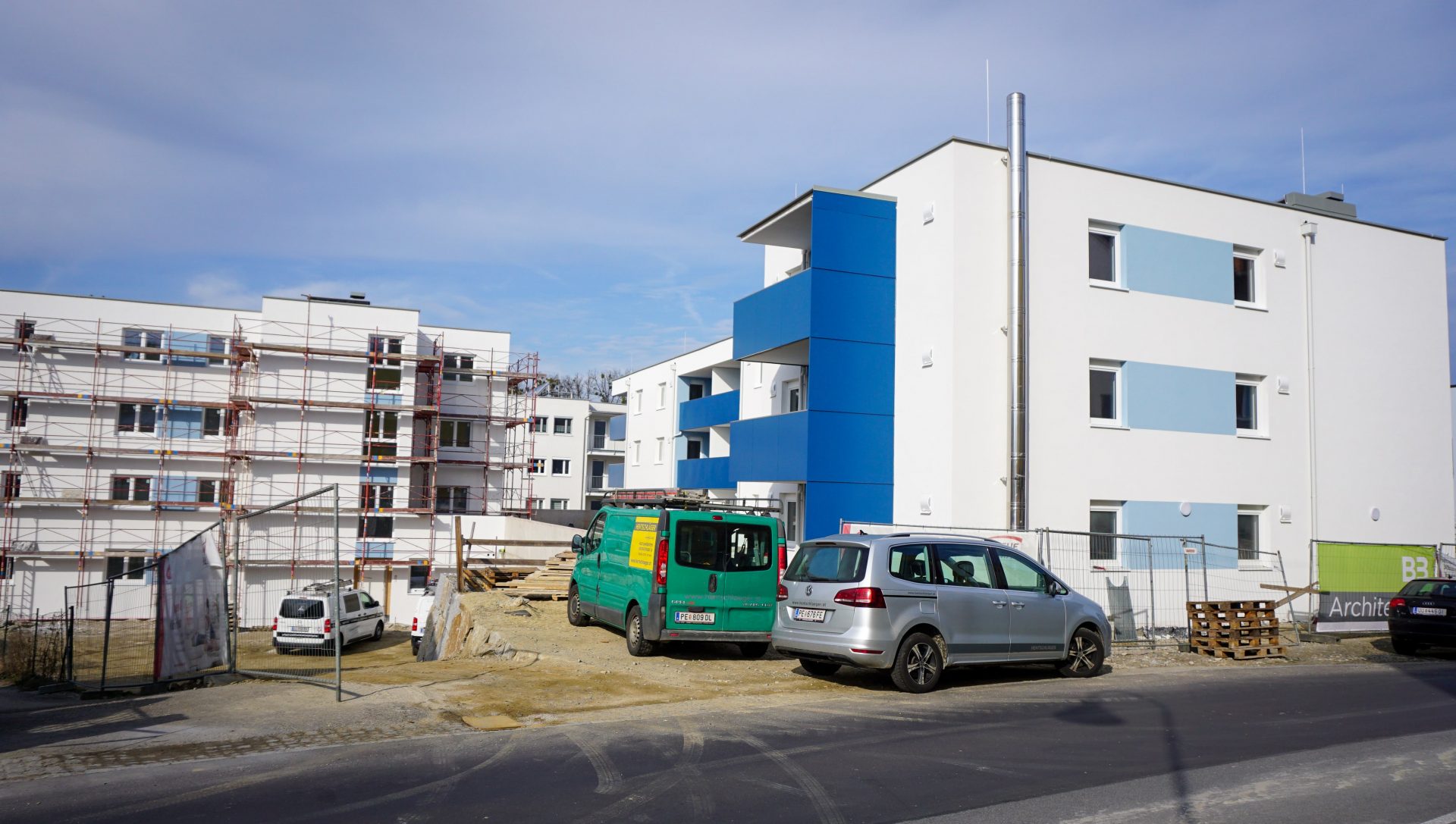Baustellen - Schwertberg - Mietwohnungen - EGW Linz - Hentschläger Bau GmbH - 3 Wohnhäuser - Wohnungen
